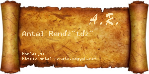Antal Renátó névjegykártya
