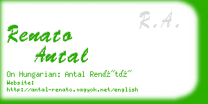 renato antal business card